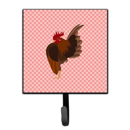 Carolines Treasures Malaysian Serama Chicken Pink Check Leash or Key Holder BB7842SH4